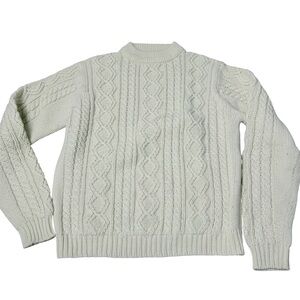Vintage cable knit Crewneck sweater Christopher Rand grandpa sweater